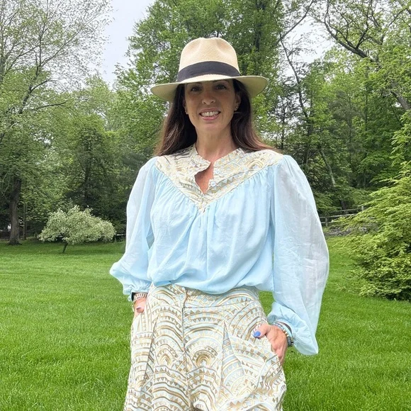 NEW Greek Archaic Kori Mao Collar Long Sleeve Shirt - Picture 5 of 14